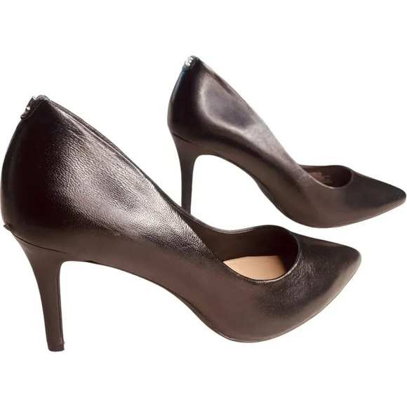 Karl Lagerfeld Paris Royale Smooth Leather Heeled Pumps - Picture 5 of 12